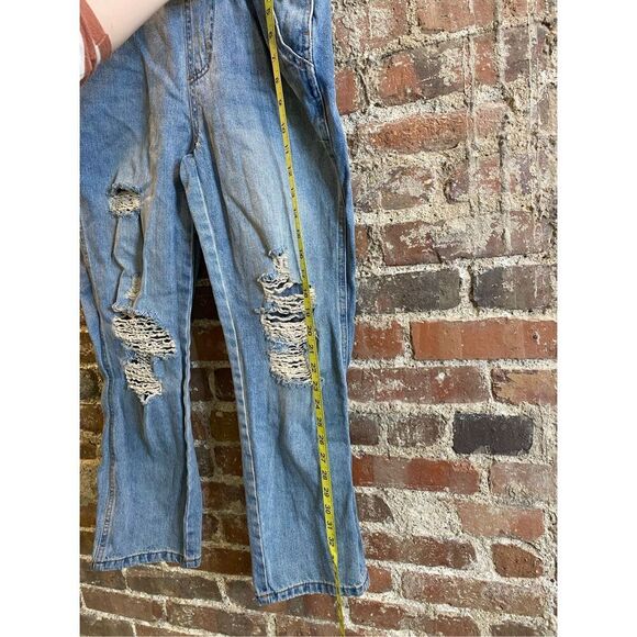 Wild Fable Blue Denim Distressed Jumpsuit - Picture 10 of 10